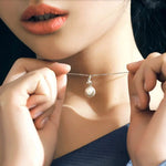 Natural Purple Pearl Moissanite Necklace - Silver 925 Etsy