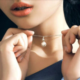 Natural Purple Pearl Moissanite Necklace - Silver 925 Etsy