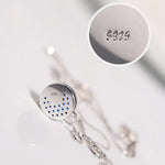 Mini Akoya Pearl & Blue Moissanite Necklace, Silver 925 Etsy