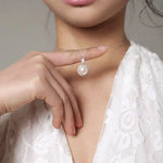 10mm Natural Purple Rose Pearl Flower Necklace - Silver 925 Etsy