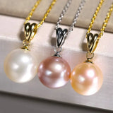 3 Colors Natural High Luster Pearl Necklace, 18K Yellow Solid Gold Handmade Necklace, Orange White Color Pearl Anniversary Gift Idea Etsy