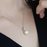 Natural Purple Pearl Moissanite Necklace - Silver 925 Etsy