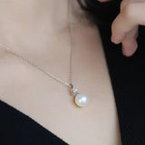 Natural Purple Pearl Moissanite Necklace - Silver 925 Etsy