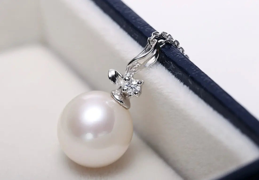 5A+ Natural Nude Purple Pearl & Moissanite Necklace, Silver 925 Handmade Necklace, Purple Rose Tone Pearl, Anniversary Gift Idea for Her Etsy