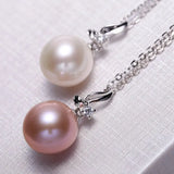 Natural Purple Pearl Moissanite Necklace - Silver 925 Etsy
