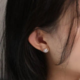 Cluster Akoya Pearl Studs 18K Earrings from Japan - 18K Gold Etsy