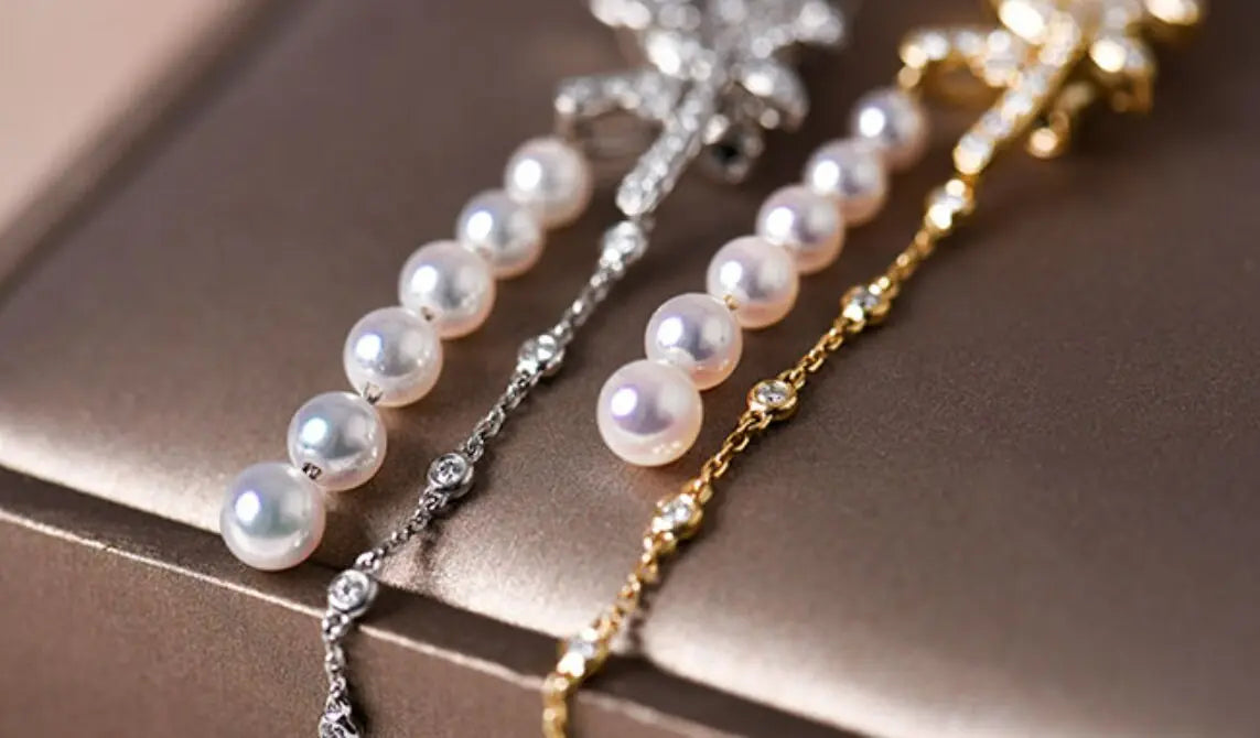 Laurel Leaf Akoya Pearl 18K Necklace Brooch, 18K Yellow Gold Etsy
