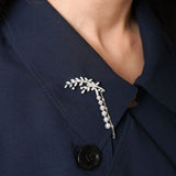 Laurel Leaf Akoya Pearl 18K Necklace Brooch, 18K Yellow Gold Etsy