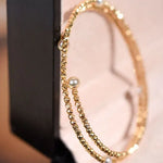 18K Laser Gold Ball Bracelet with Japan Akoya Pearl , 18k Yellow Gold Stacking Bracelet, Valentine's Day Gift Idea for Her Etsy