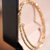 AAA+ Akoya Pearl 18K Gold Ball Stackable Bracelet Etsy
