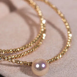 AAA+ Akoya Pearl 18K Gold Ball Stackable Bracelet Etsy