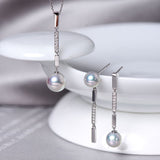 Natural Pearl Diamond 18K White Gold Tube Earrings - Valentines Day Etsy