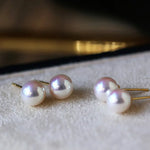 18K Gold Superior Akoya Pearl Studs Earrings Etsy