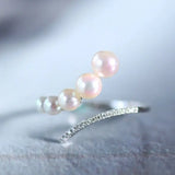 Akoya Pearl  Diamond Ring - 18K Yellow Gold White Pink Pearl Etsy