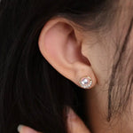 Cluster Akoya Pearl Studs 18K Earrings from Japan - 18K Gold Etsy