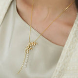 Laurel Leaf Akoya Pearl 18K Necklace Brooch, 18K Yellow Gold Etsy