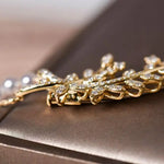 Laurel Leaf Akoya Pearl 18K Necklace Brooch, 18K Yellow Gold Etsy