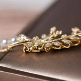 Laurel Leaf Akoya Pearl 18K Necklace Brooch, 18K Yellow Gold Etsy