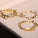 18K Laser Gold Ball Ring, 18k Yellow Gold Stacking Ring, Valentine's Day Gift Idea for Her Etsy