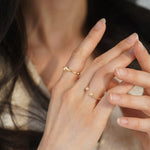 18K Laser Gold Ball Ring, 18k Yellow Gold Stacking Ring, Valentine's Day Gift Idea for Her Etsy