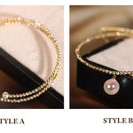 AAA+ Akoya Pearl 18K Gold Ball Stackable Bracelet Etsy