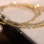 AAA+ Akoya Pearl 18K Gold Ball Stackable Bracelet Etsy