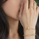 AAA+ Akoya Pearl 18K Gold Ball Stackable Bracelet Etsy