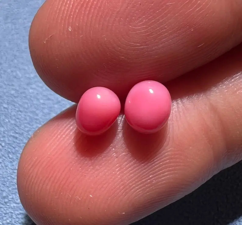 1.94Carat Queen Conch Pearl Pair From Caribbean Sea Pearls Strombus Gigas, Flamed Pink Pearl, SKU:468/614 Etsy