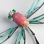 Dragonfly 2.26Ct Queen Conch Pearl Brooch (Customize), 18K White Gold Brooch, Conch Pearl, Insect Inspire Jewelry, Pink Pearl Brooch Etsy