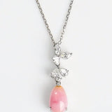 Queen Conch Pearl Necklace - 1.74ct with White Diamonds in 18K White Gold Etsy