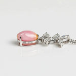 Queen Conch Pearl Necklace - 1.74ct with White Diamonds in 18K White Gold Etsy