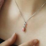 Queen Conch Pearl Necklace - 1.74ct with White Diamonds in 18K White Gold Etsy