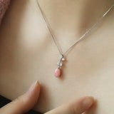 Queen Conch Pearl Necklace - 1.74ct with White Diamonds in 18K White Gold Etsy