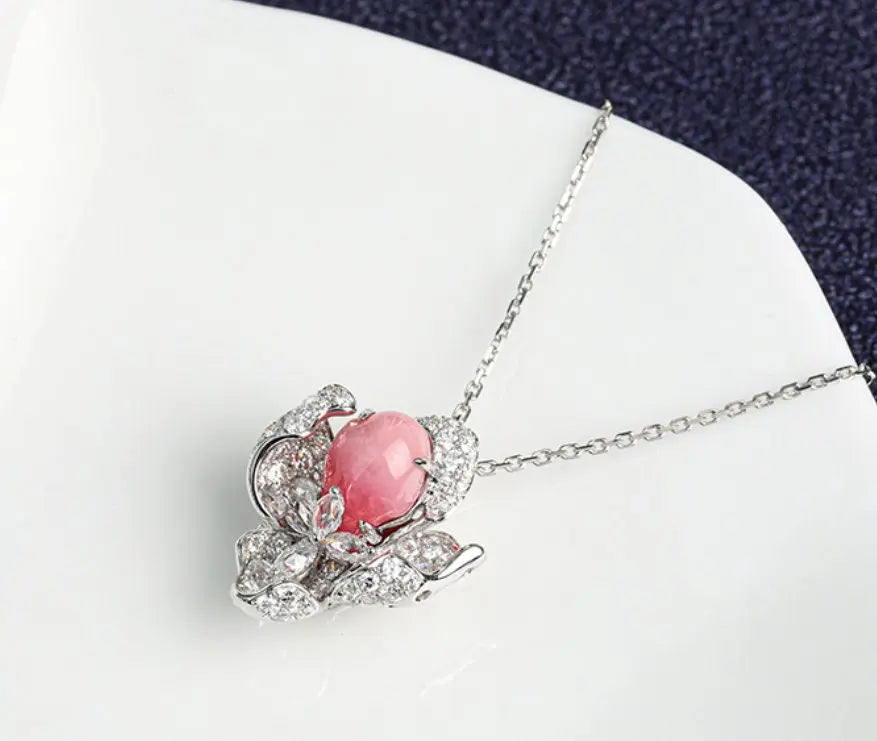 18K Gold Floral Necklace  Queen Conch Pearl Ring with Diamonds - Engagement Jewelry Etsy
