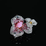 Queen Conch Pearl  Diamond Ring - 18K Gold Bougainvillea Flower Jewelry Etsy