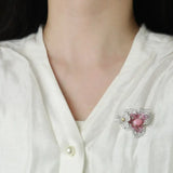 Bougainvillea Necklace with 2.86Ct Queen Conch Pearl 18K Gold & White Diamond, 18k Solid White Gold Flower Necklace, Three Way Jewelry Etsy