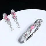 2.2Ct Queen Conch Pearl Bangle & Diamond, Spinel 18K Bangle, 18K Solid White Gold Bangle , Strombus Gigas, Flamed Pink Pearl Etsy