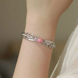 2.2Ct Queen Conch Pearl Bangle & Diamond, Spinel 18K Bangle, 18K Solid White Gold Bangle , Strombus Gigas, Flamed Pink Pearl Etsy