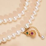 AAA Luster Pearl Gourd Choker - 18K Gold Pearl Strand Etsy