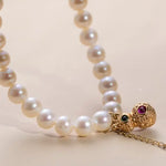 AAA Luster Pearl Gourd Choker - 18K Gold Pearl Strand Etsy