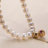 AAA Luster Pearl Gourd Choker - 18K Gold Pearl Strand Etsy