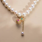 AAA Luster Pearl Gourd Choker - 18K Gold Pearl Strand Etsy