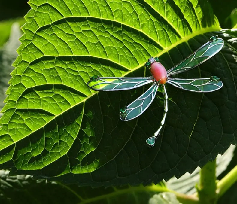 Dragonfly 2.26Ct Queen Conch Pearl Brooch (Customize), 18K White Gold Brooch, Conch Pearl, Insect Inspire Jewelry, Pink Pearl Brooch Etsy