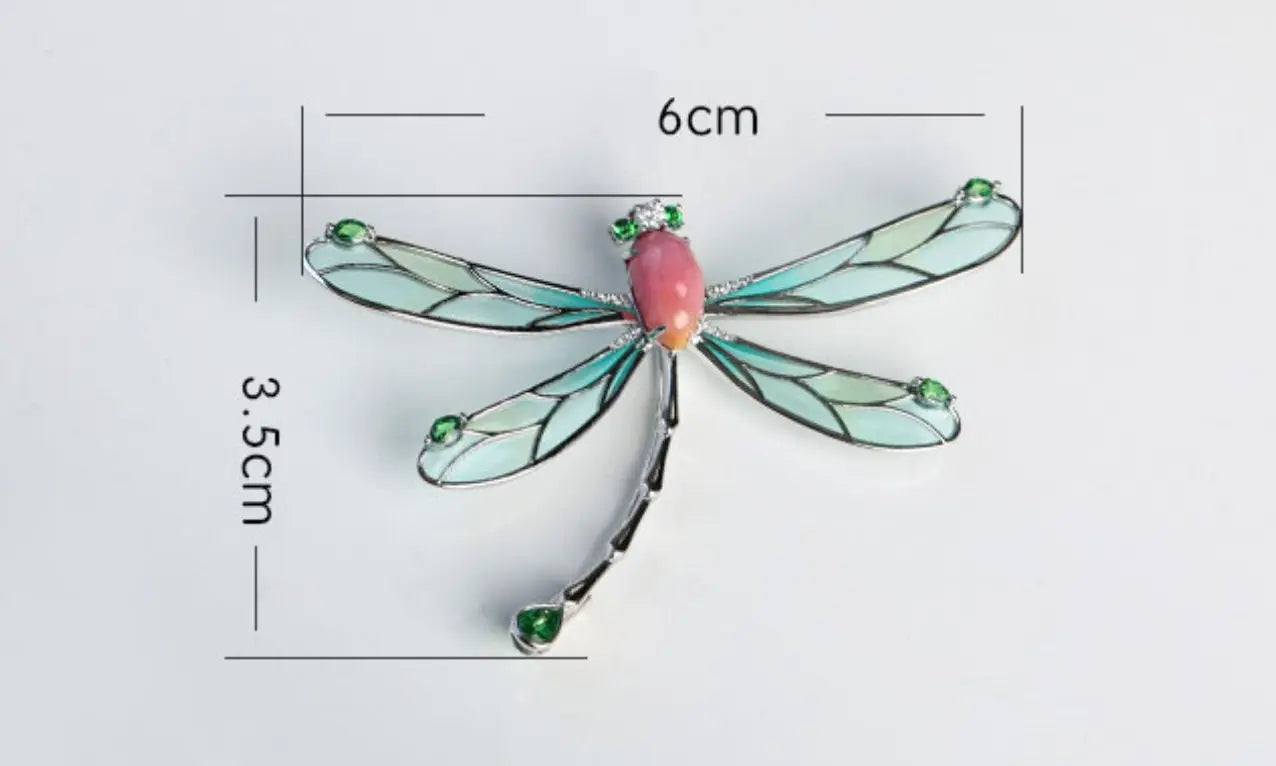 Dragonfly 2.26Ct Queen Conch Pearl Brooch (Customize), 18K White Gold Brooch, Conch Pearl, Insect Inspire Jewelry, Pink Pearl Brooch Etsy