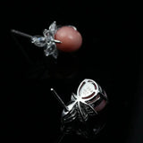 5.83Carat Queen Conch Pearl & White Diamond Earrings 18K White Gold Cluster Earrings, Pearls Strombus Gigas Etsy