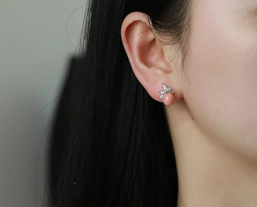 5.83Carat Queen Conch Pearl & White Diamond Earrings 18K White Gold Cluster Earrings, Pearls Strombus Gigas Etsy