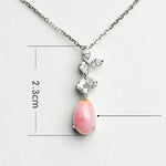 Queen Conch Pearl Necklace - 1.74ct with White Diamonds in 18K White Gold Etsy