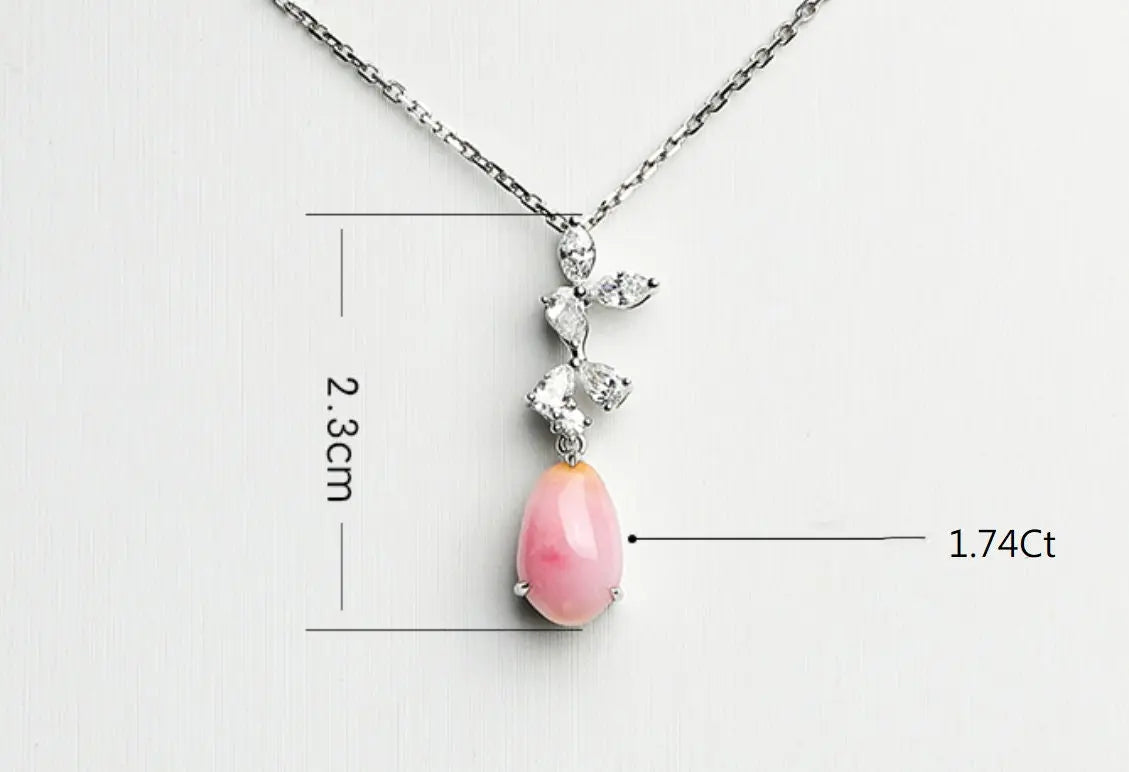 Queen Conch Pearl Necklace - 1.74ct with White Diamonds in 18K White Gold Etsy