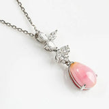 Queen Conch Pearl Necklace - 1.74ct with White Diamonds in 18K White Gold Etsy