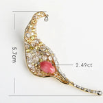 Alocasia 18K Brooch with 2.49Ct Queen Conch Pearl, 18k Solid Yellow Gold Brooch, Natural Queen Conch Pearl, White Sappihre Gold Brooch Etsy